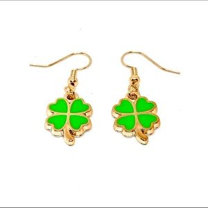 Shamrock dangle hook earrings